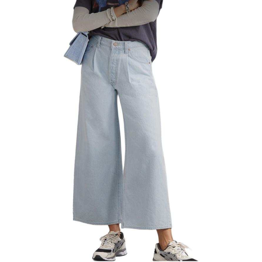 MOTHER Jeans Women's Blue Moderate Wide Leg Pants