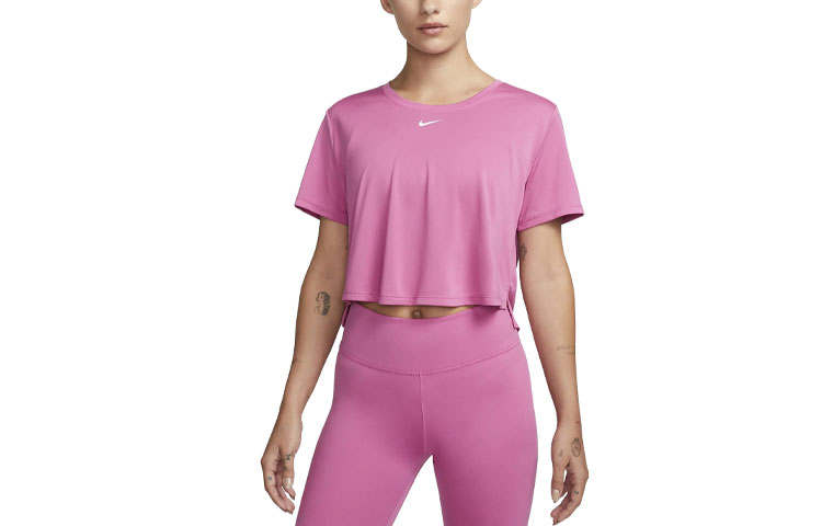 Nike Nike T Shirts Women's Fuchsia Crew Neck Moderate