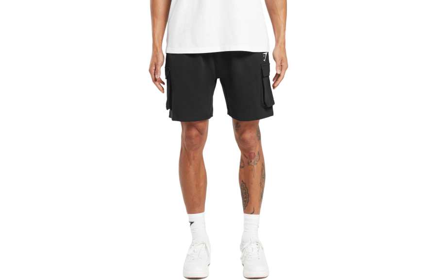 GYMSHARK CREST CARGO SHORTS Cargo Shorts Men's Black