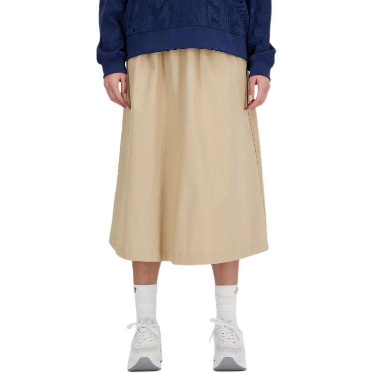 New Balance New Balance Athletics Icono Graphic Casual Long Skirt Women's Beige Yellow