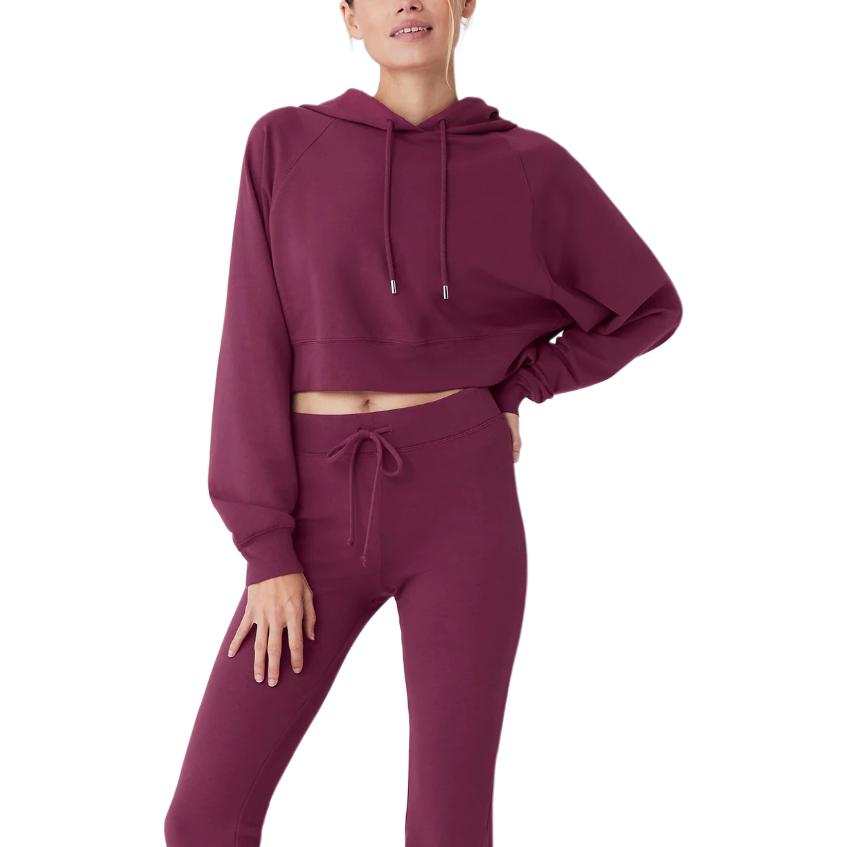 Alo Yoga Cropped Double Take Hoodie Sweatshirt Women's