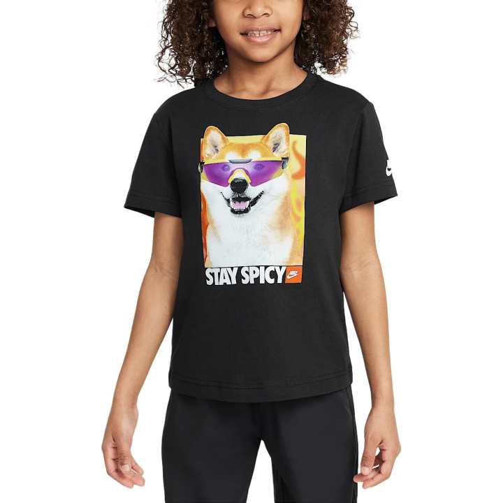 Nike Nike T Shirt Stay Spicy Black Children Aged 3 7 Years Old