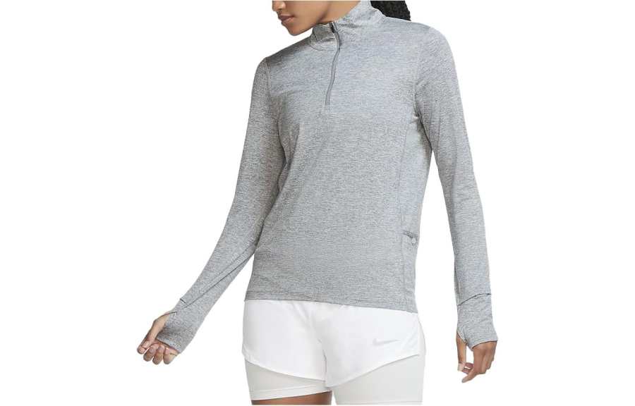 Nike Nike T Shirts Women's Smoke Gray Turtleneck Moderate Straight Fit