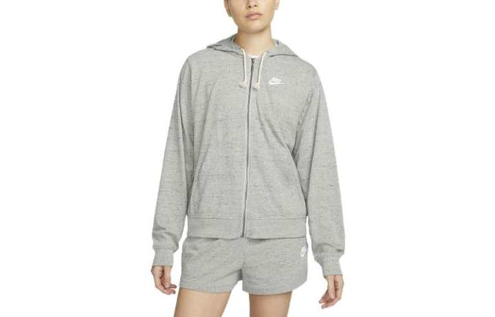 Nike Nike Sweatshirts Women's Gray Hooded Moderate Cardigan