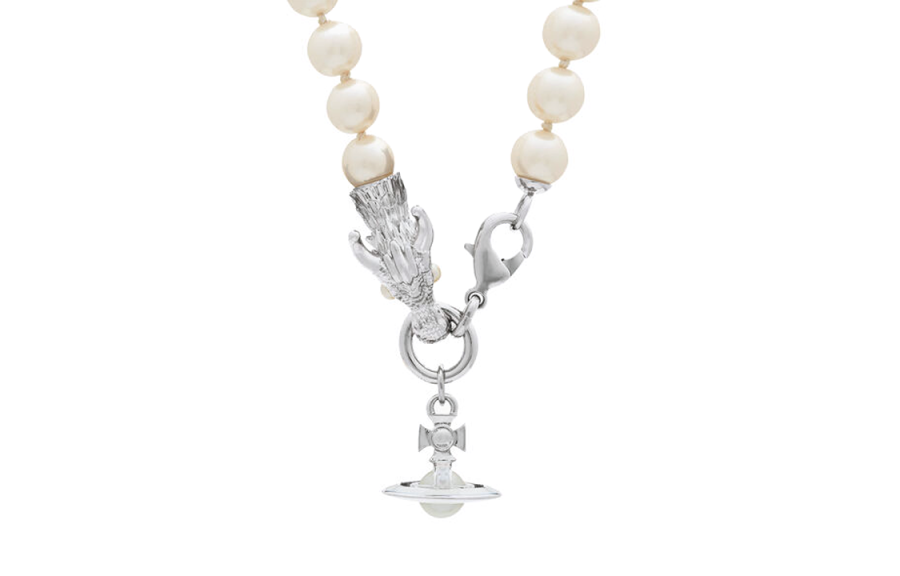 Vivienne Westwood Glass Necklaces Unisex Silver