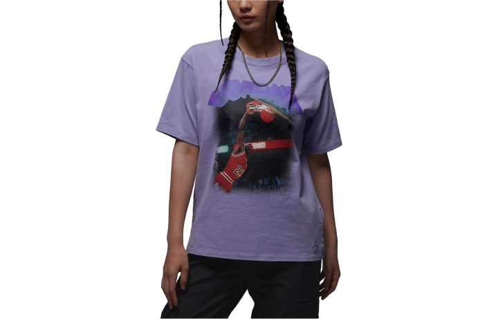 Jordan Jordan Drop Shoulder Sleeve T Shirt Women's Purple