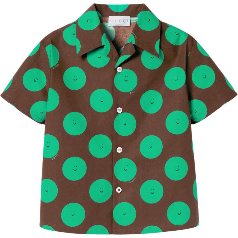 GUCCI Casual Shirt FW25 Brown Kids'