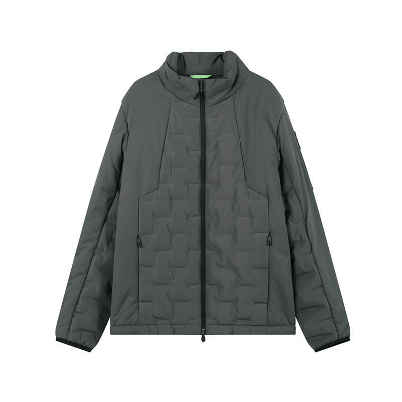 HUGO BOSS Down Jackets Men's Dark Gray Stand Collar Moderate Down Jacket