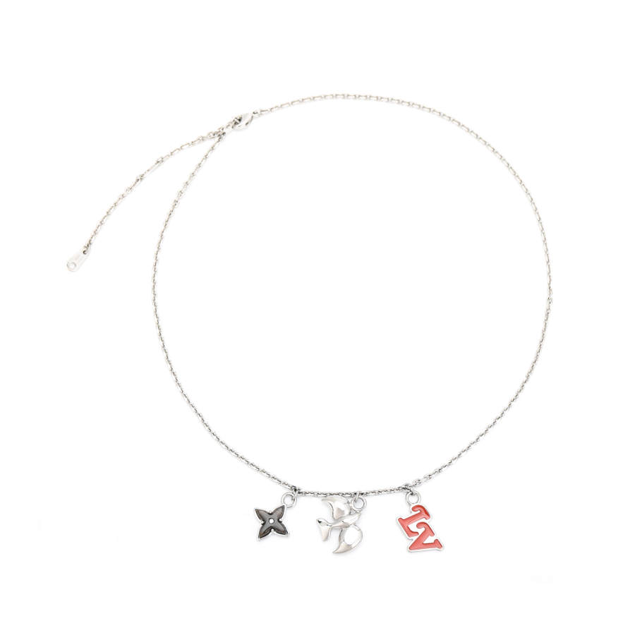 LOUIS VUITTON DOVE Metal Necklaces Men's Silver