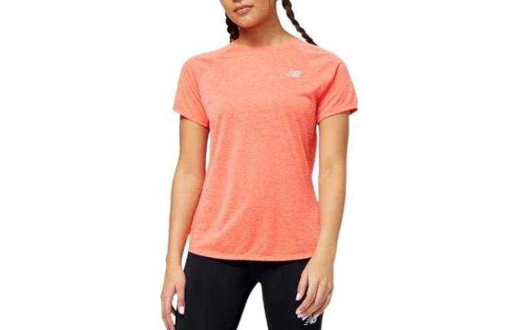 New Balance New Balance New Balance Impact Run T Shirts Women's Orange Crew Neck Moderate