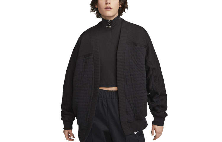 Nike Nike Knitwear Women's Black V Neck Moderate Cardigan