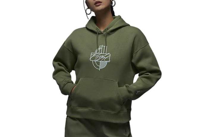 Jordan Jordan Brooklyn Sweatshirts Women's Green Hooded Moderate Regular