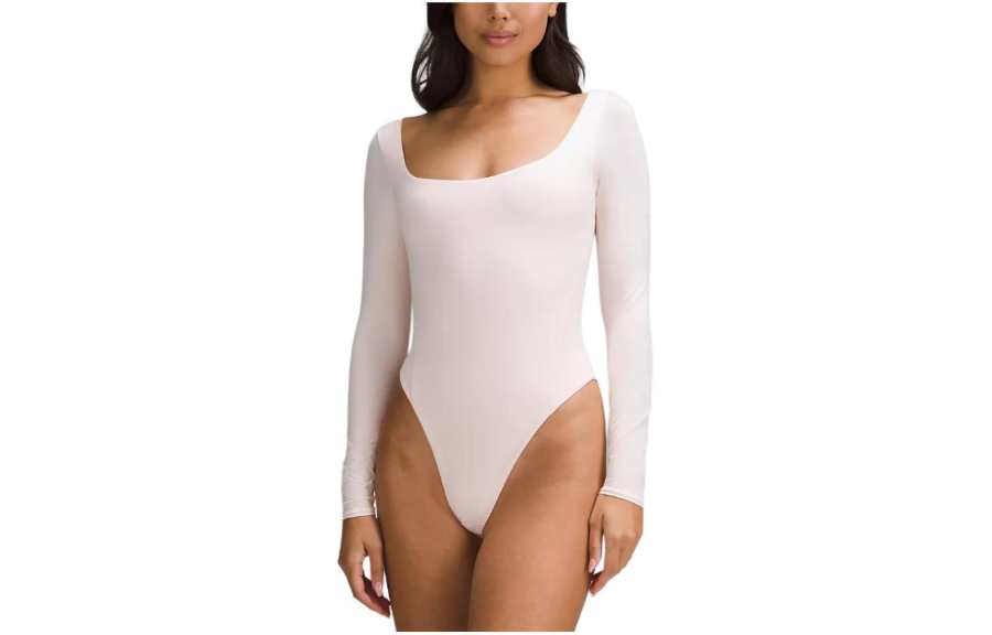 Lululemon Wundermost Ultra Soft Nulu Square Neck Long Sleeve Bodysuit Jumpsuit Women's