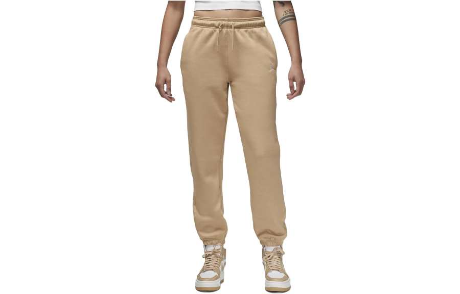 Jordan Jordan Knitted Sweatpants Women's Desert Yellow Moderate Cuffed Pants