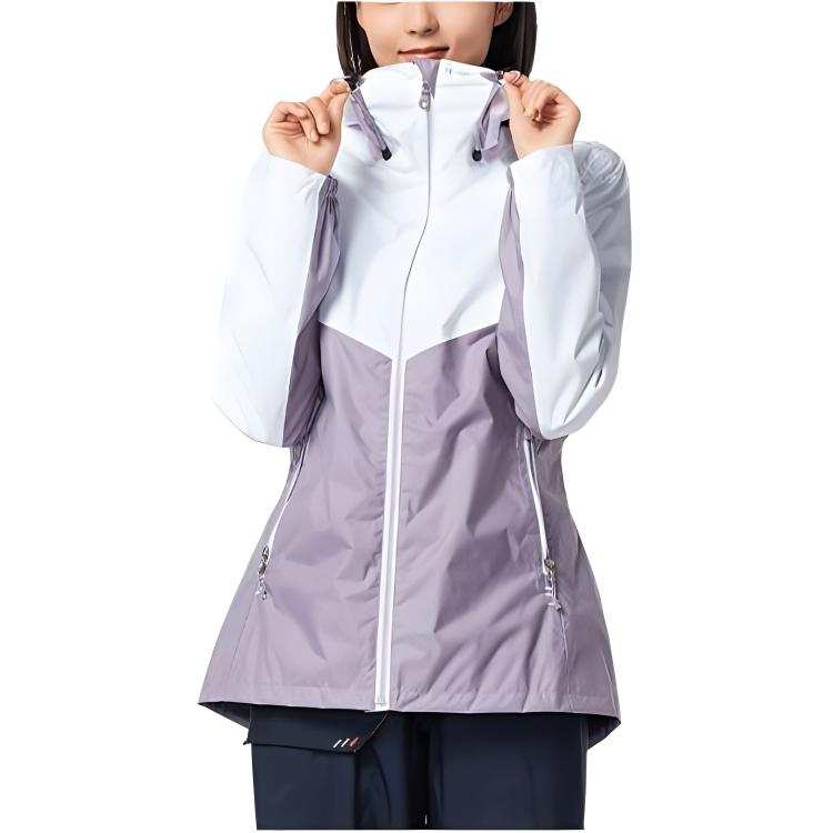 DECATHLON Waterproof, Windproof, Breathable, Water Repellent, Thermal, Windbreaker Jacket Women's Purple/Snow