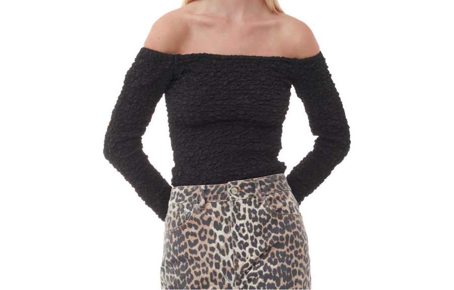 GANNI Knitwear Women's Black Boat Neck Moderate Other