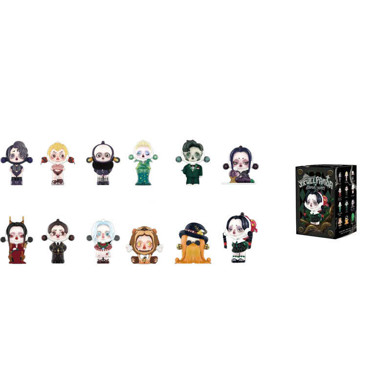 POP MART Skullpanda The Adams Family Collection Cute Mystery Boxes Single Mystery Box/Whole Box 12 Pcs