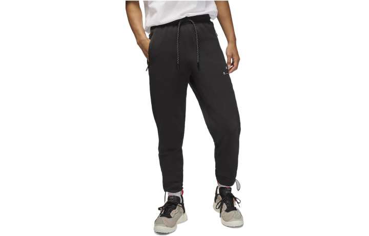 Jordan Jordan Knitted Sweatpants Men's Black Moderate Cuffed Pants