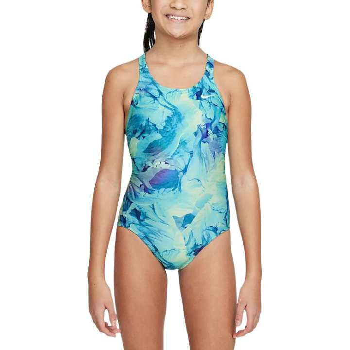 Nike Nike Kids' Swimsuit Multicolor/Light Yellow Green/Cactus Green/White Teenagers