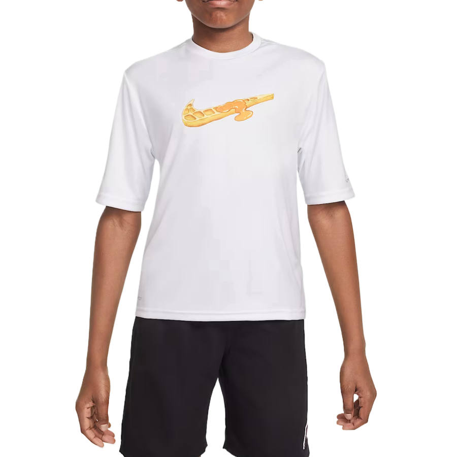 Nike Nike Dri Fit T Shirt White/Coconut Milk/Black Teenagers