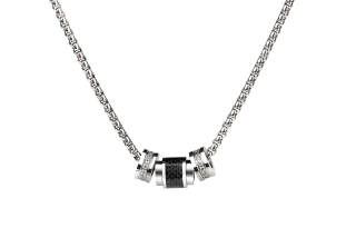 MUSTKOO Titanium Steel Necklaces Unisex Black