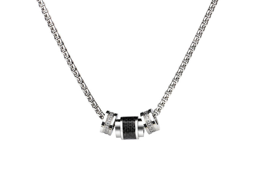 MUSTKOO MUSTKOO Titanium Steel Necklaces Unisex Black