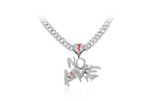 Inkopper Synthetic Cubic Zirconia Necklaces Unisex