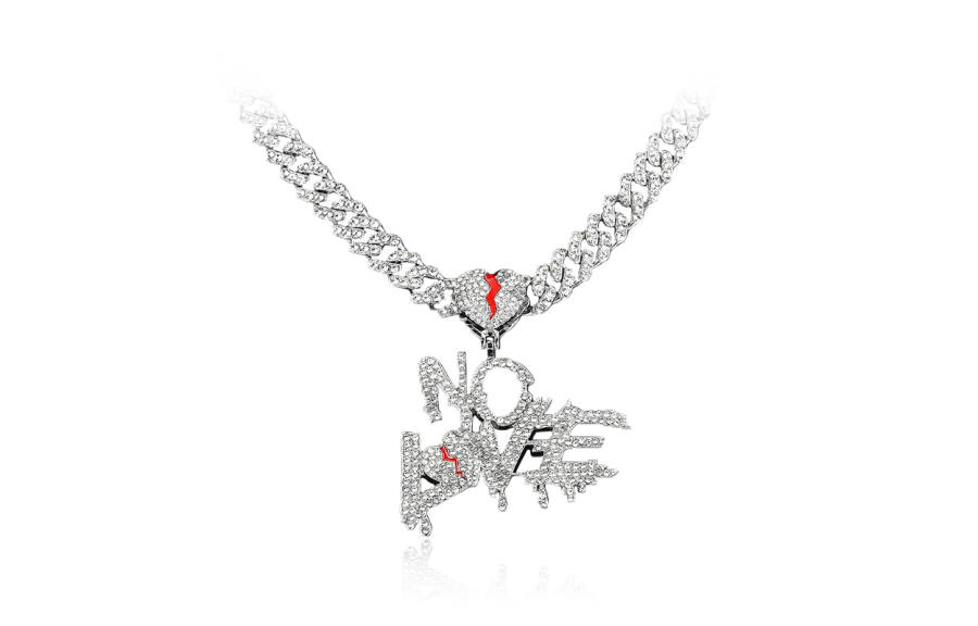 Inkopper Synthetic Cubic Zirconia Necklaces Unisex