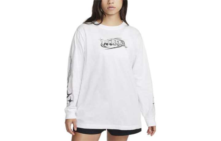 Nike Nike Drop Shoulder Sleeve T Shirt Women's White