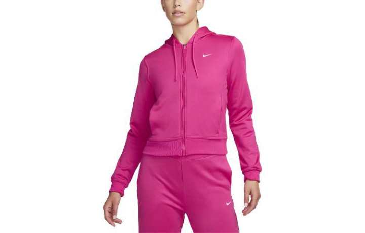 Nike Nike Therma FIT One Sweatshirts Women's Fire Red Hooded Moderate Cardigan