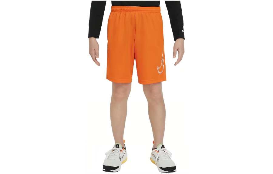 Nike Nike Dri Fit Kids Shorts Kids' Safety Orange/White