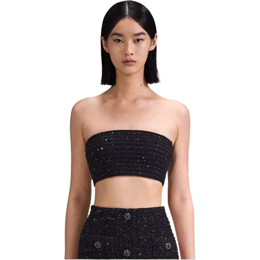 Self-portrait Self portrait Strapless Top Women's Black