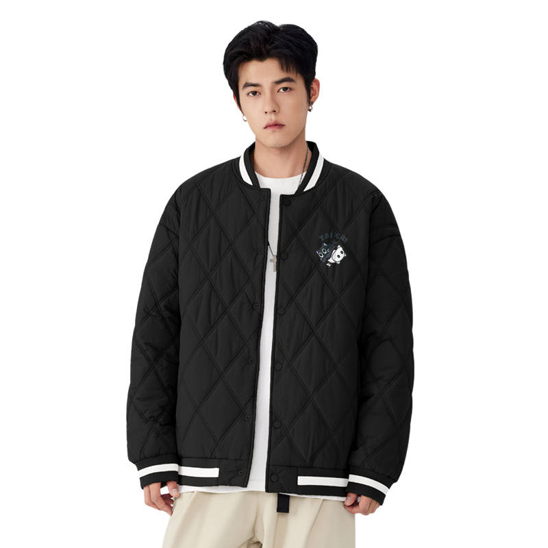 MINISO MINISO Puffer Jackets Unisex Baseball Collar Thickened Baseball Puffer Jacket