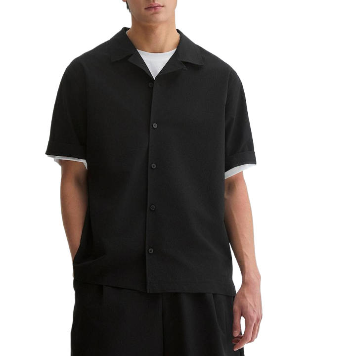 New Balance New Balance Shirts Men's Black Lapel Moderate Hawaii