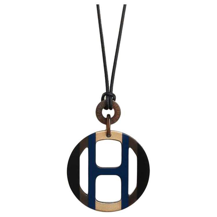 HERMES HERMES H Equipe Necklaces Women's Brown