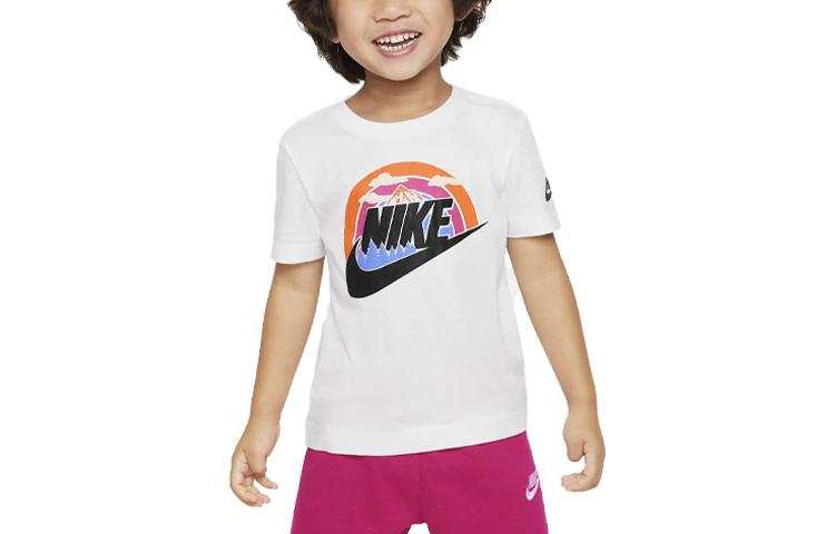 Nike Nike T Shirt Kids' Apparel Wilderness Futura Tee Logo White Baby