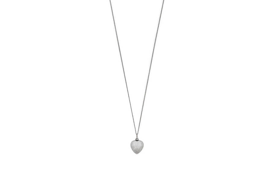 SAINT LAURENT Heart Charm Chain Cuved Necklace