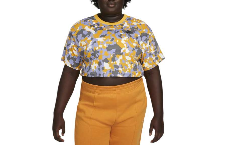 Nike Nike Drop Shoulder Sleeve T Shirt Women's Light Thistle/Yellow Ochre/Canvas/Black