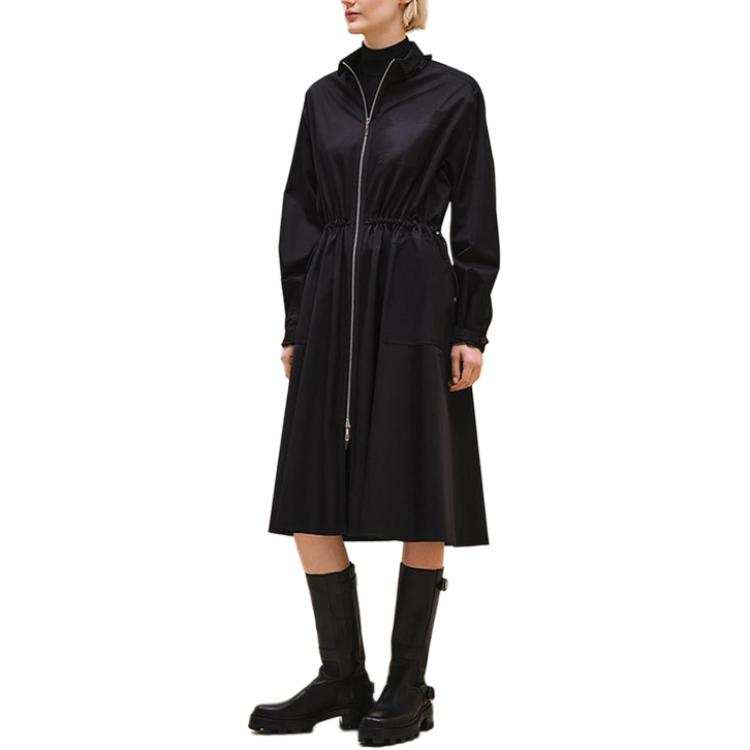 HERMES FW24 Long Sleeved Dress Women's Black