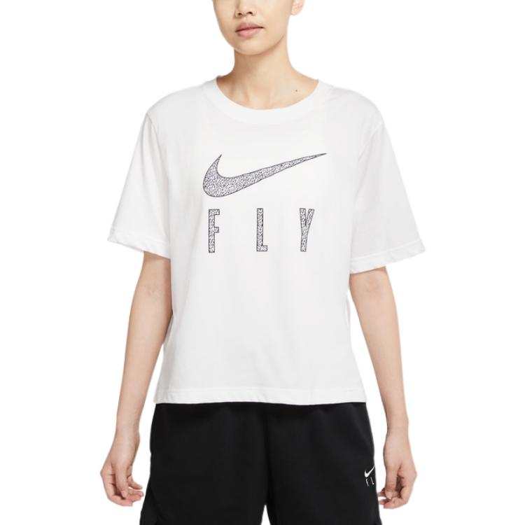 Nike Nike T Shirts Women's White Crew Neck Moderate Straight Fit