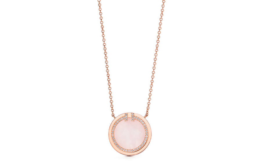 TIFFANY & CO. Pre Owned 2010s 18K Rose Gold T Two Circle Necklace