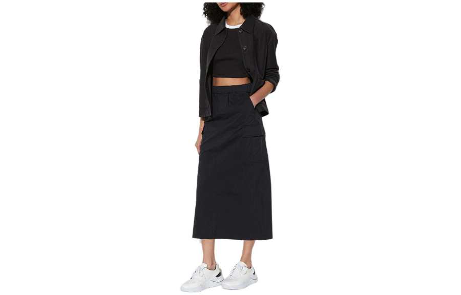 UNIQLO Casual Long Skirt Women's Black