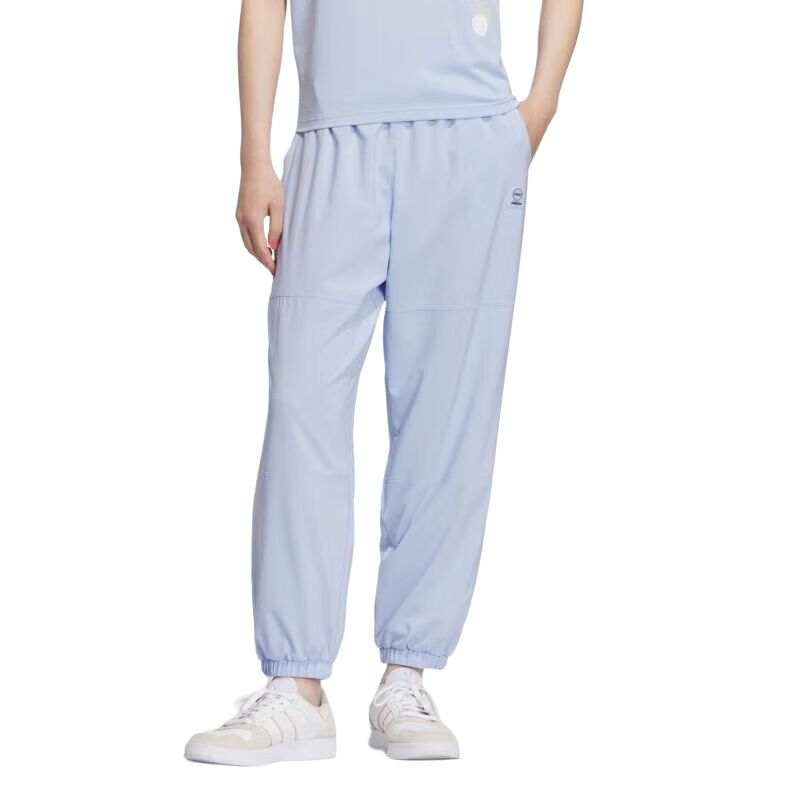 Adidas Neo Knitted Sweatpants Women's Light Pink Blue Moderate Cuffed Pants