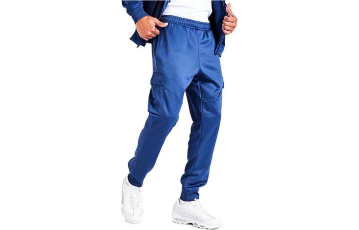 Nike Nike Knitted Sweatpants Men's Blue Moderate Cuffed Pants