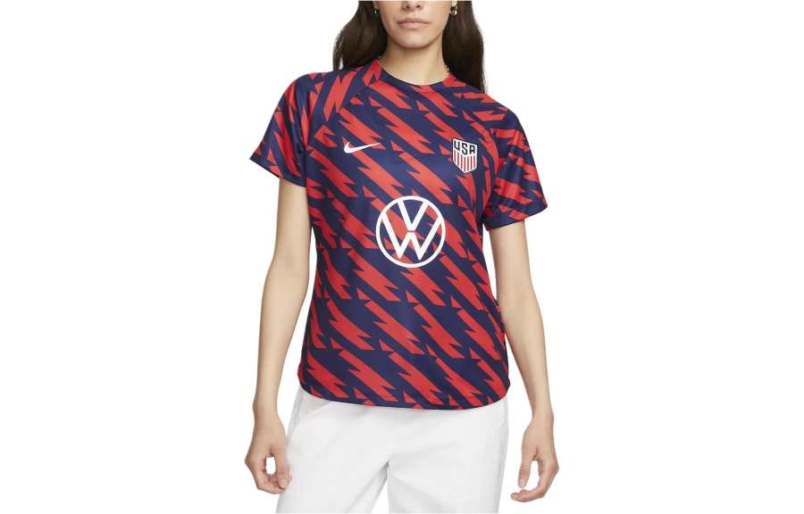 Nike Nike United States Soccer Olympic Collection Raglan Sleeve T Shirt Women's Red Blue