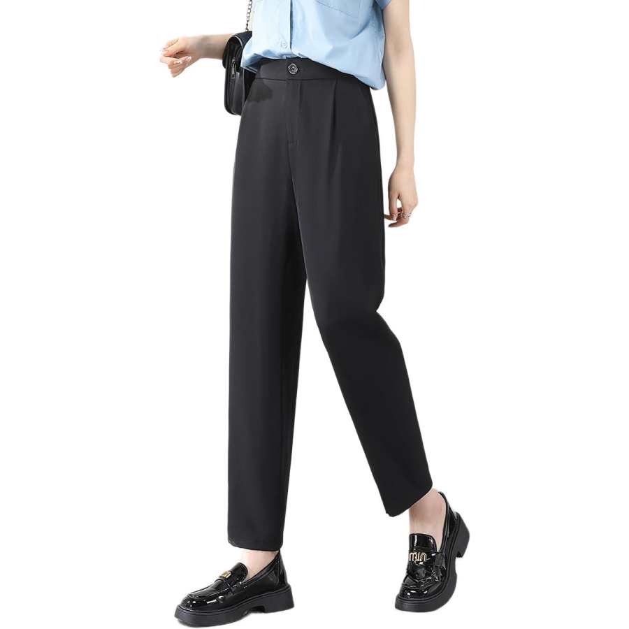 BALENO Premium Aesthetic Cigarette Business Suit Ankle Length Pants Thin Commute Draped Narrow Straight Fit Pants