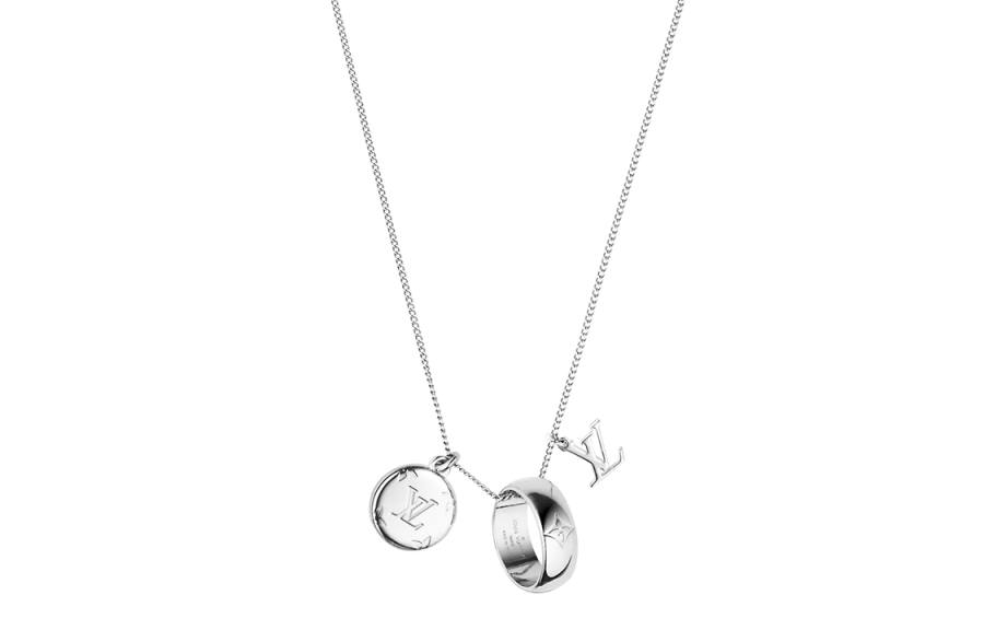 LOUIS VUITTON CHARMS Zinc Alloy Necklaces Unisex Silver