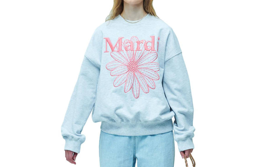 MARDI MERCREDI Sweatshirt Korean Style Women's