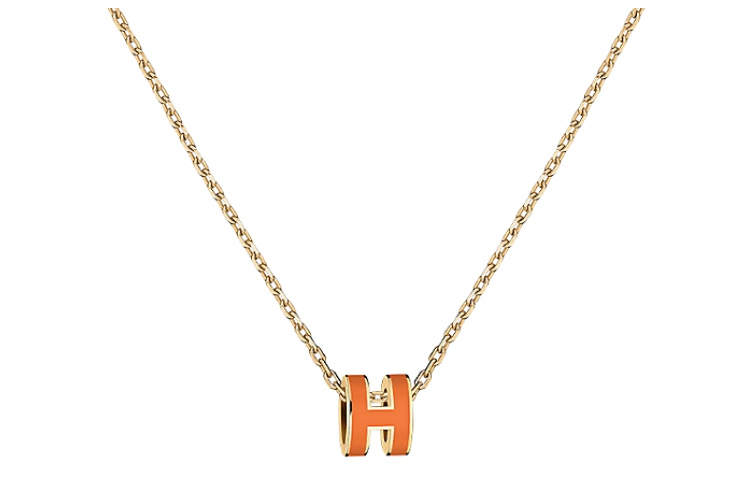 HERMES HERMES POP H Gold Plated Necklaces Women's