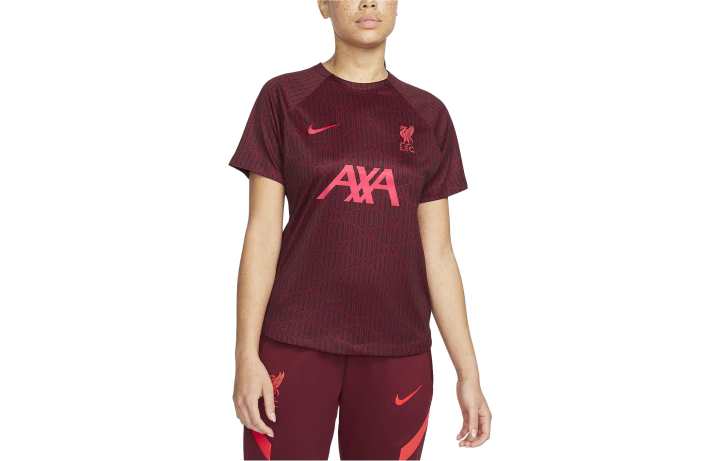 Nike Nike T Shirts Women's Red Crew Neck Thin Straight Fit
